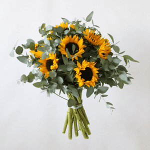 Home 30 Sunflowers, eucalyptus bouquet