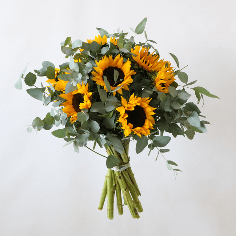 Sunflower bouquet Sunflowers, eucalyptus bouquet