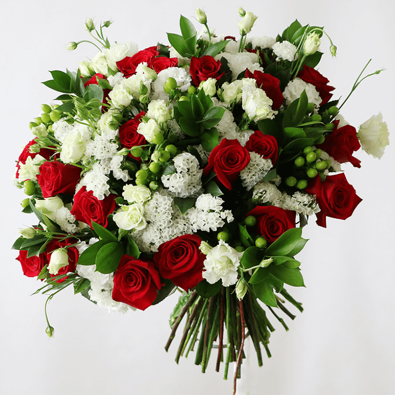red and white bouquet red and white bouquet