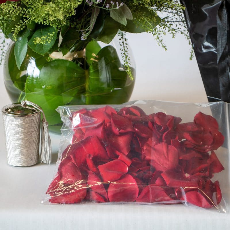 2 Close up of petals and candle