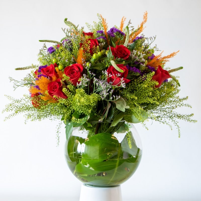 Elena Red and orange flower bouquet