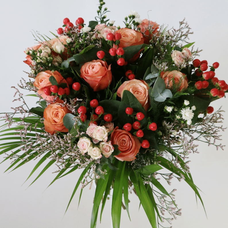 Sophie bouquet Orange roses, spray roses flower bouquet