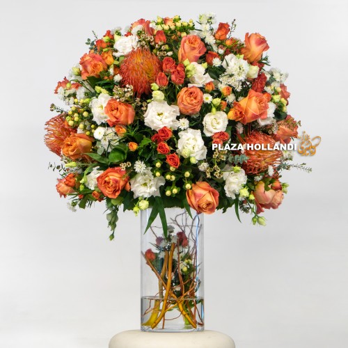 Orange flower arrangement Orange flower arrangement