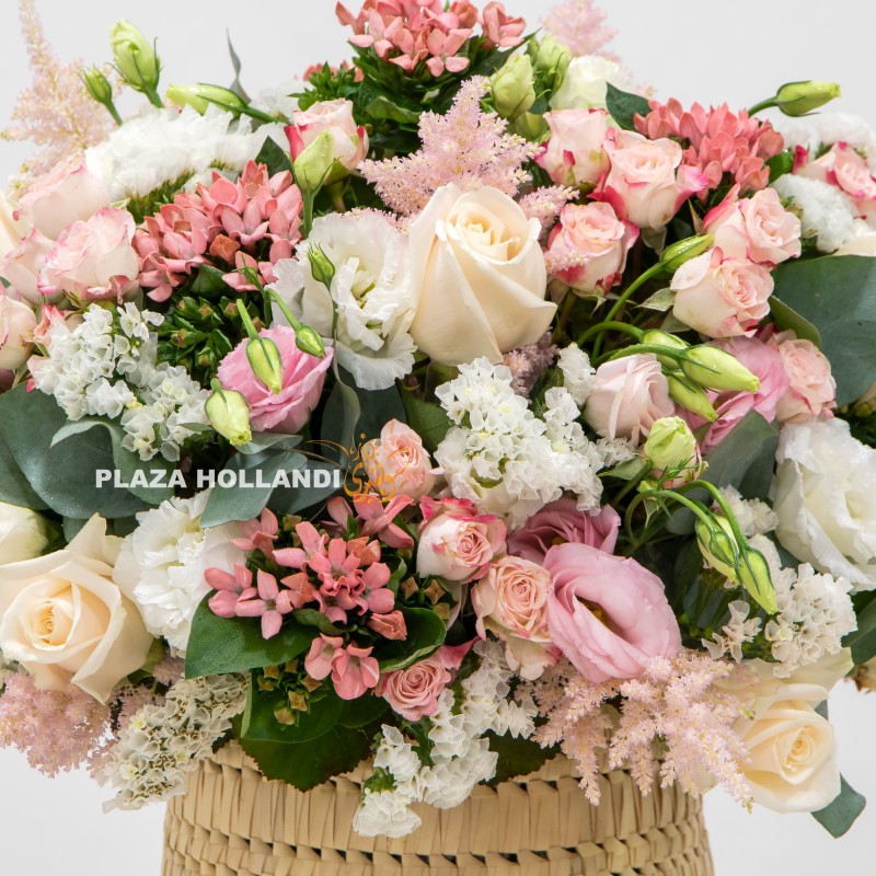 2.1 close up of pink and white flowers
