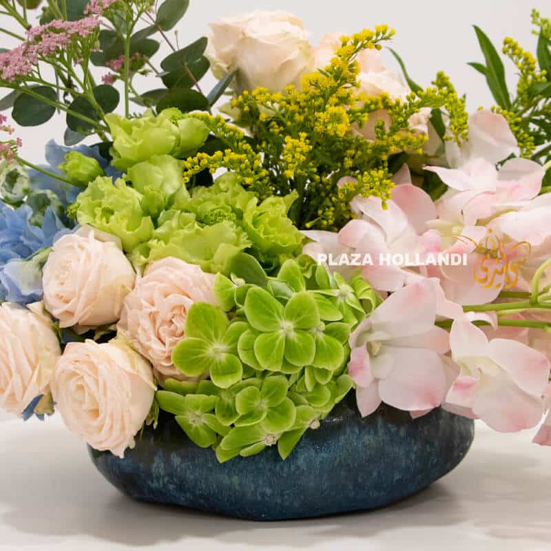 C L 01 close up of hydrangea and spray rose