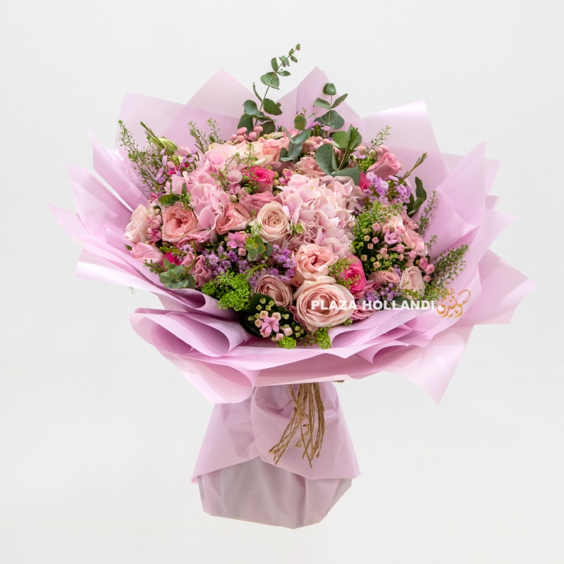 1 Breast cancer awareness pink flower bouquet