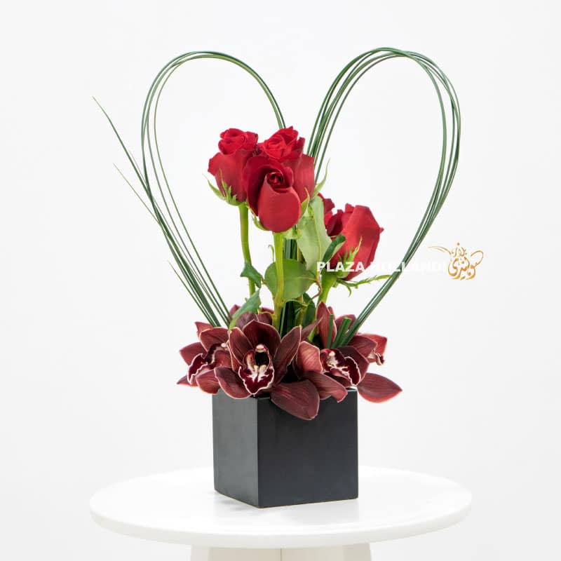 16 Heart-shaped flower arrangement
