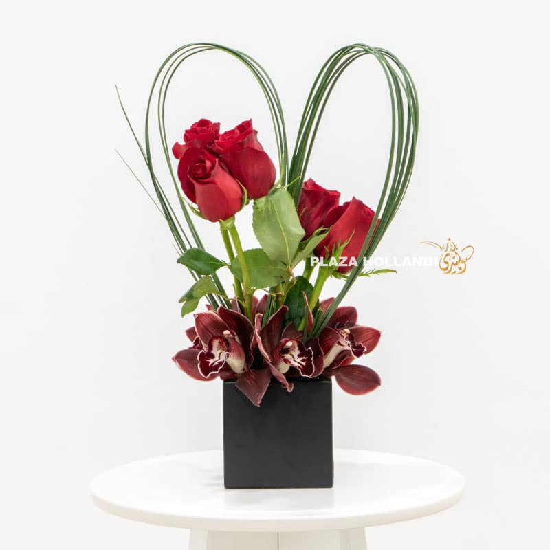 16.2 Heart-shaped flower arrangement