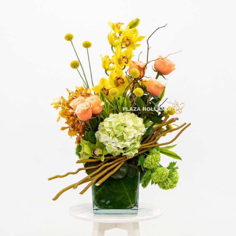 IMG_1183 Yellow and orange flower arrangement