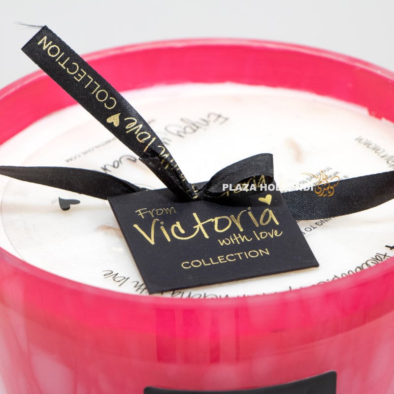 3.2 close up of Victoria with love pink candle