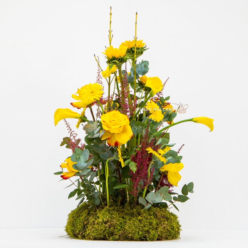2 (7) yellow secret garden flower arrangement