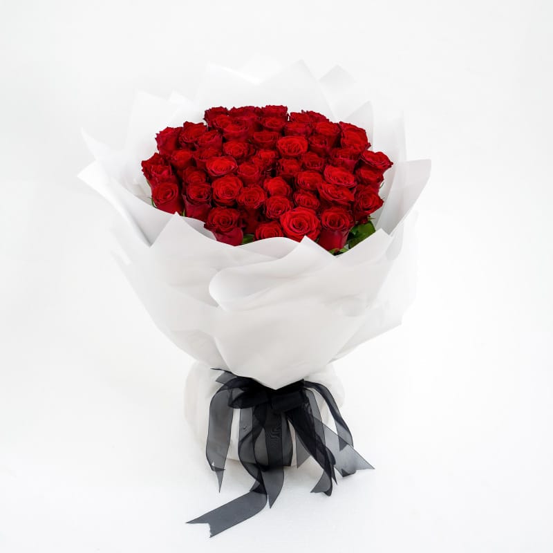 50 Kenyan Red Roses Bouquet 50 Kenyan Red Roses Bouquet