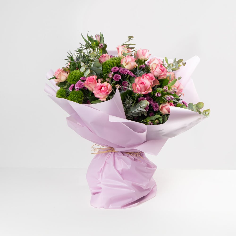 08 Pink Rose and Alstroemeria Bouquet