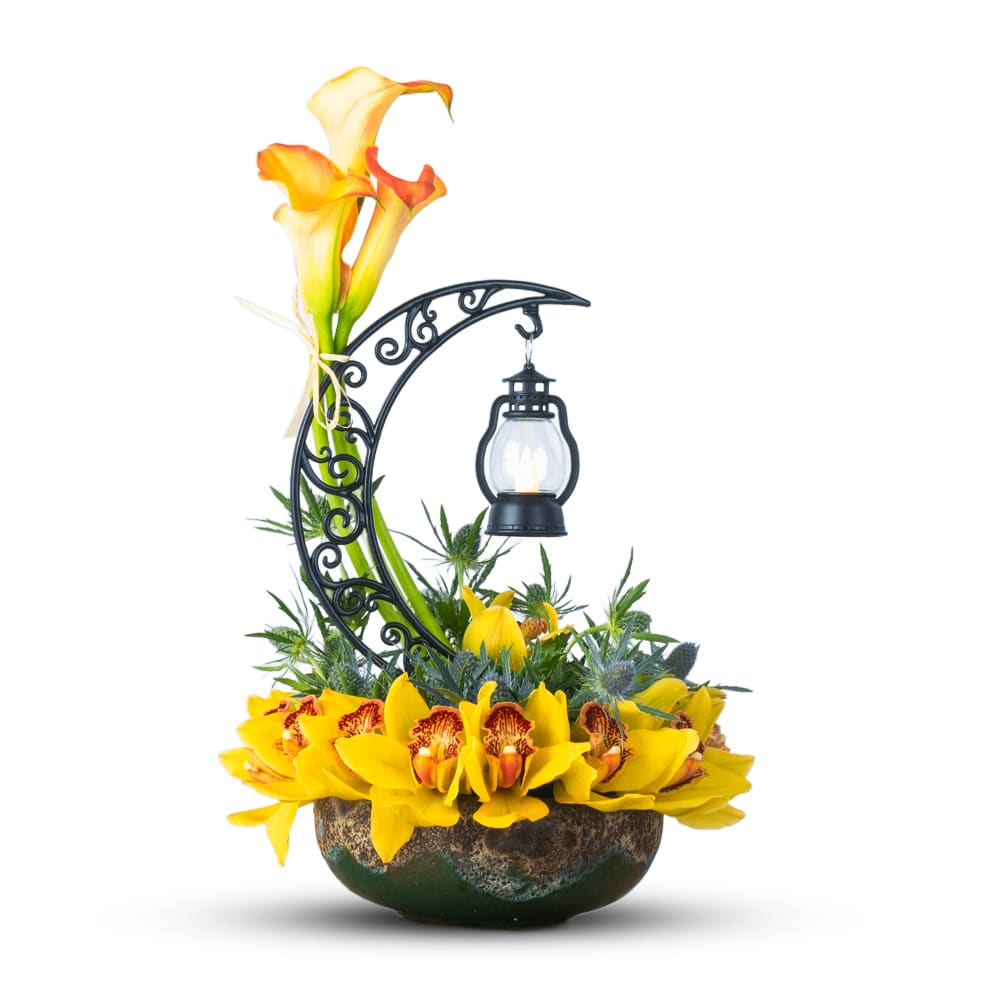 Moon 09 Yellow Moon Flower Arrangement