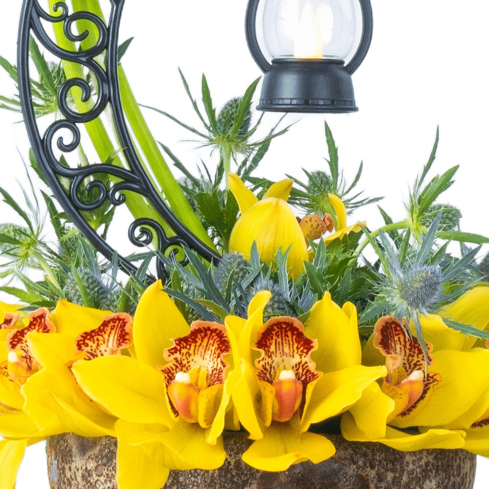 Moon 09A Yellow Moon Flower Arrangement