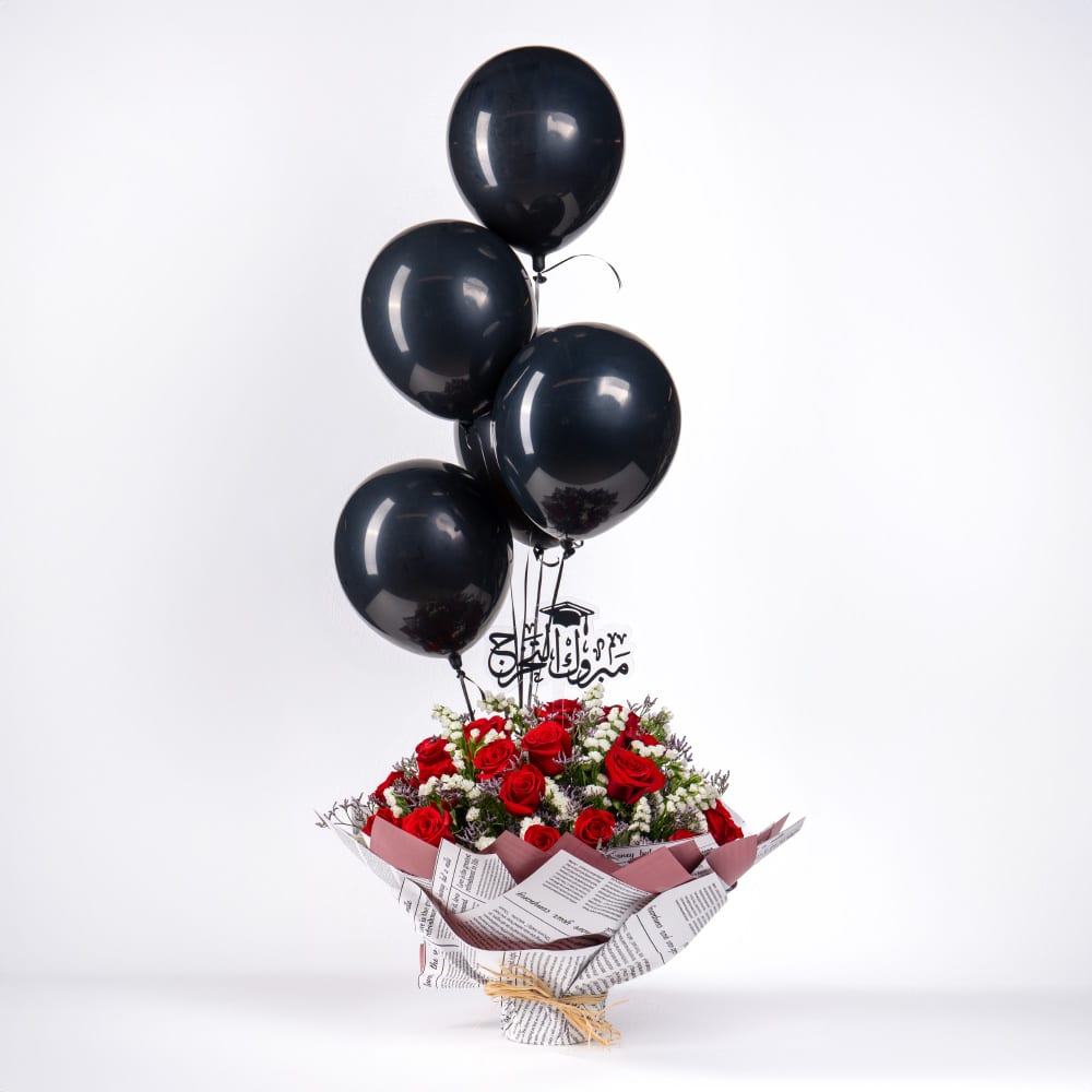 1 Luminous Red Rose Graduation Spectacle
