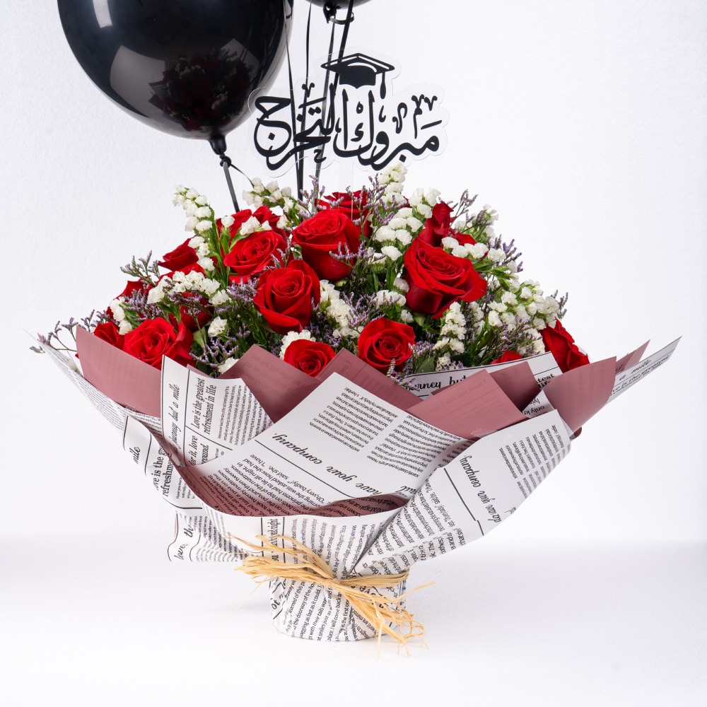 1.2 Luminous Red Rose Graduation Spectacle