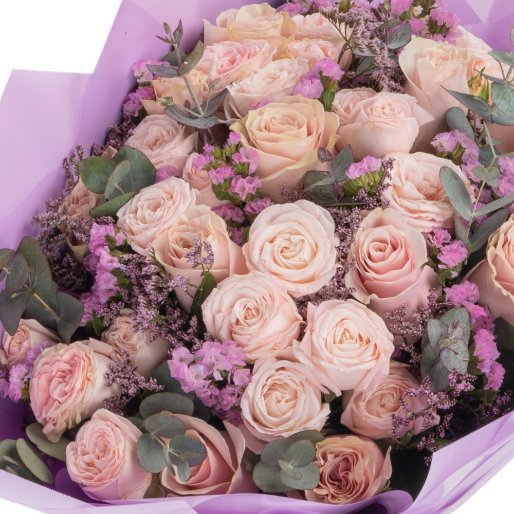 C C1 Peach Spray Roses Bouquet