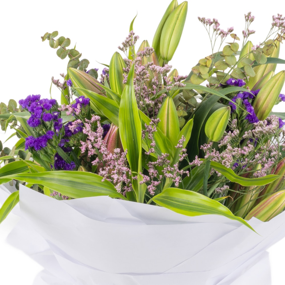 G C1 Pink Lily With Purple Touch Bouquet