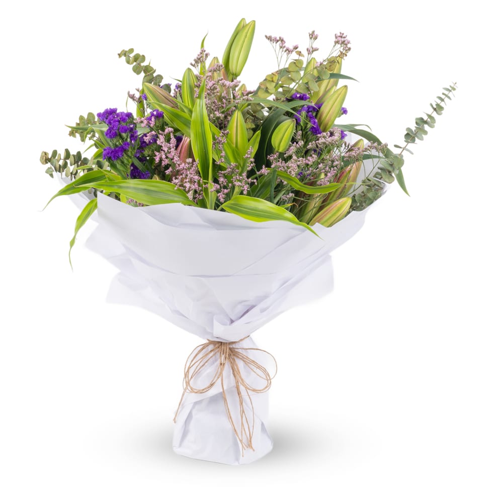 G1 Pink Lily With Purple Touch Bouquet