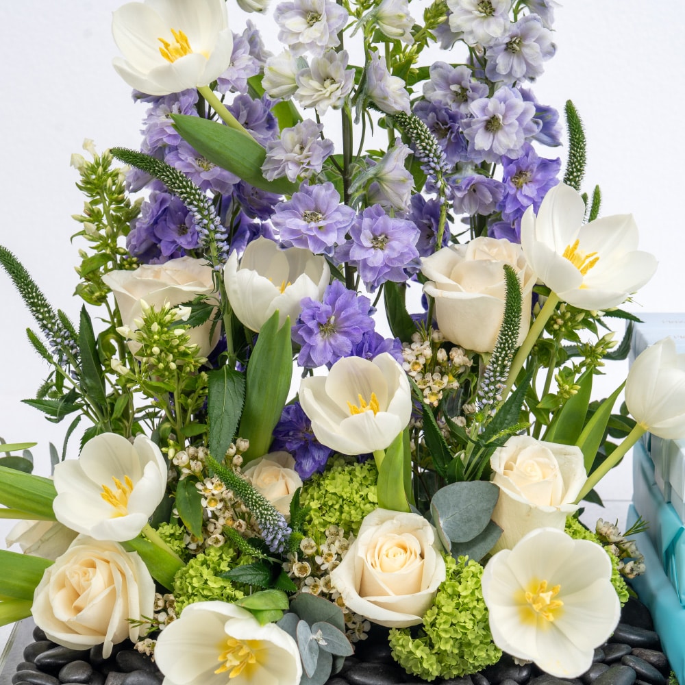 1.3 Baby Boy : Tulips with Pistachio Filled Chocolates