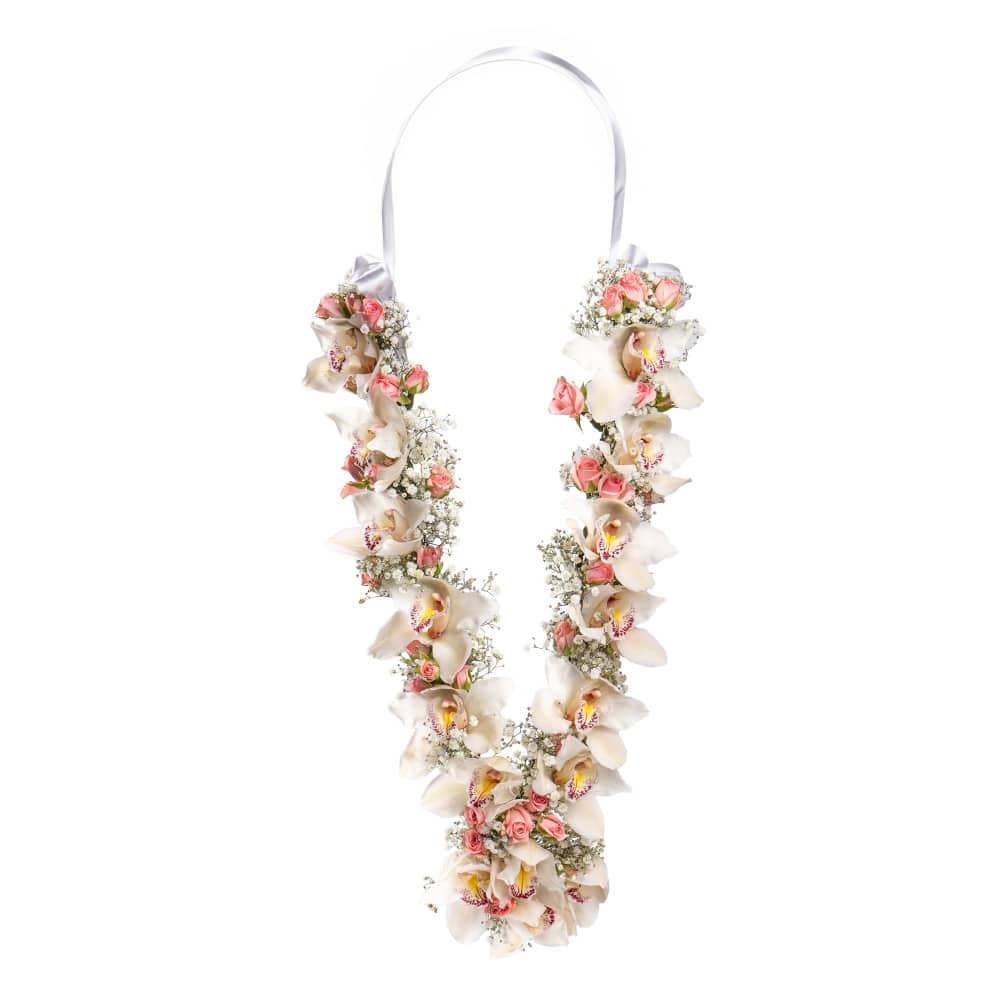 10 Cymbidium and Baby Rose Garland