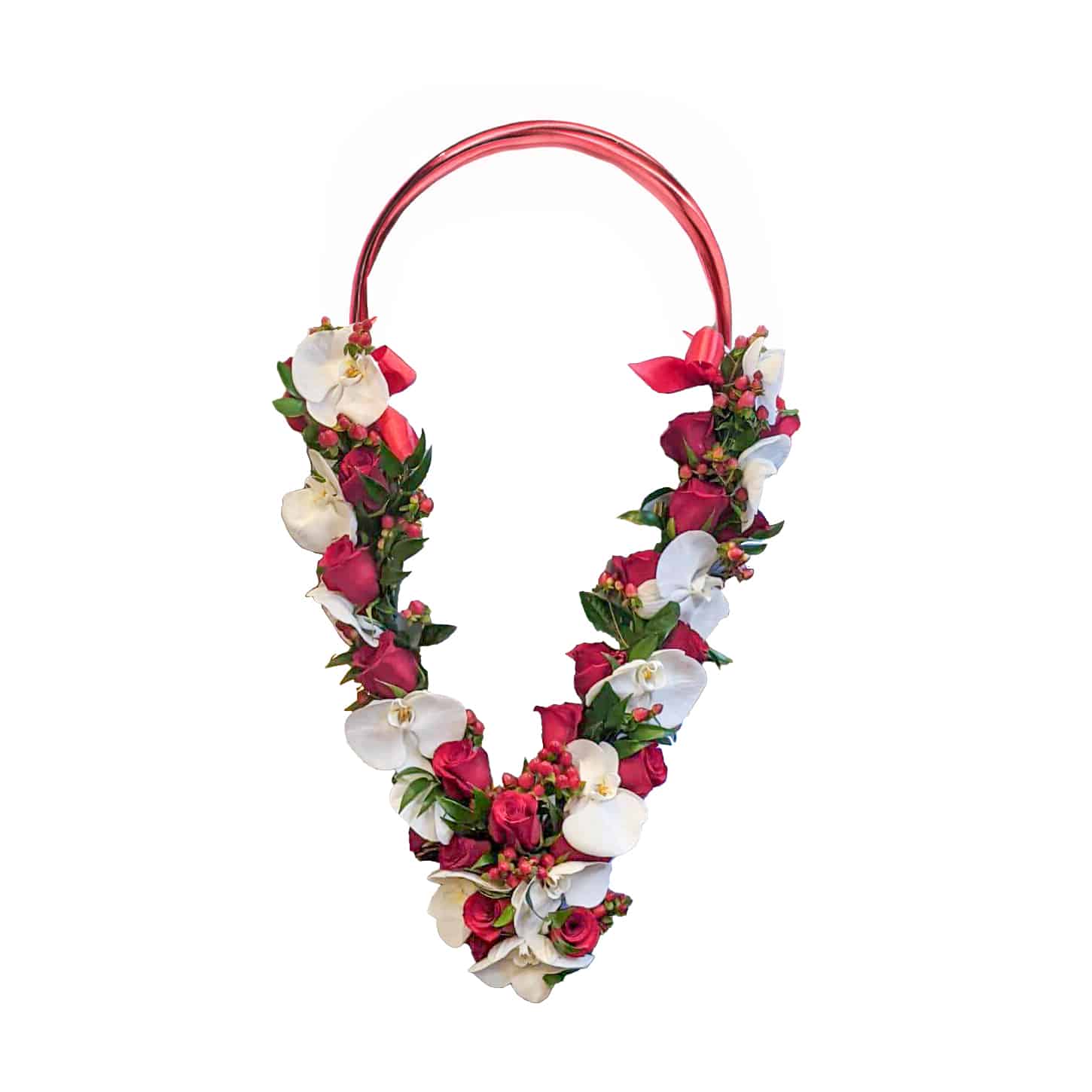 12 Red and White Graduation Garland