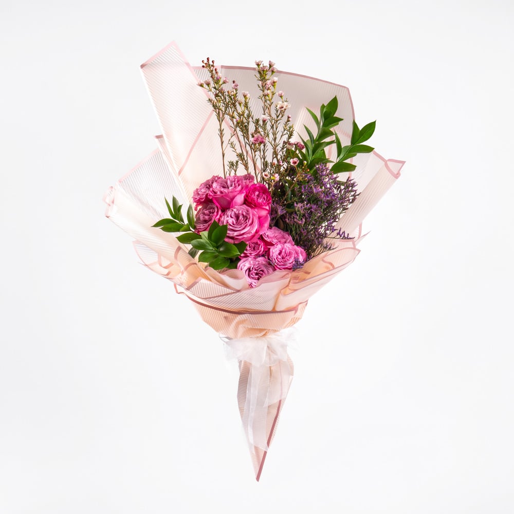 4 Ruscus and Rose Symphony