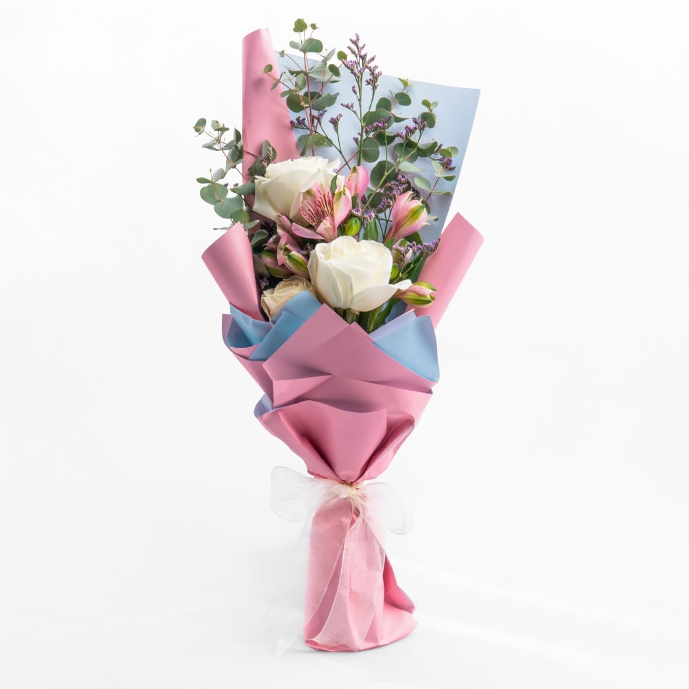 White Eucalyptus Rose Symphony