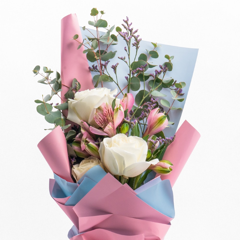 White Rose Eucalyptus Rose Symphony