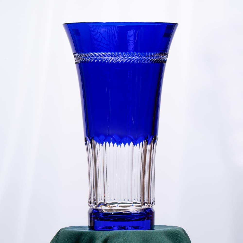 Blue B Blue Cristallerie de Montbronn Crystal Vase
