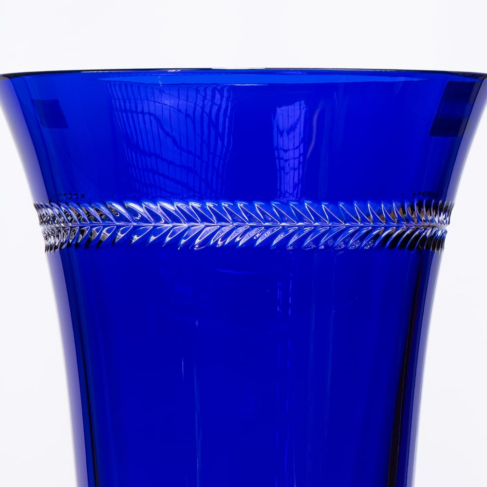 Blue BC Blue Cristallerie de Montbronn Crystal Vase