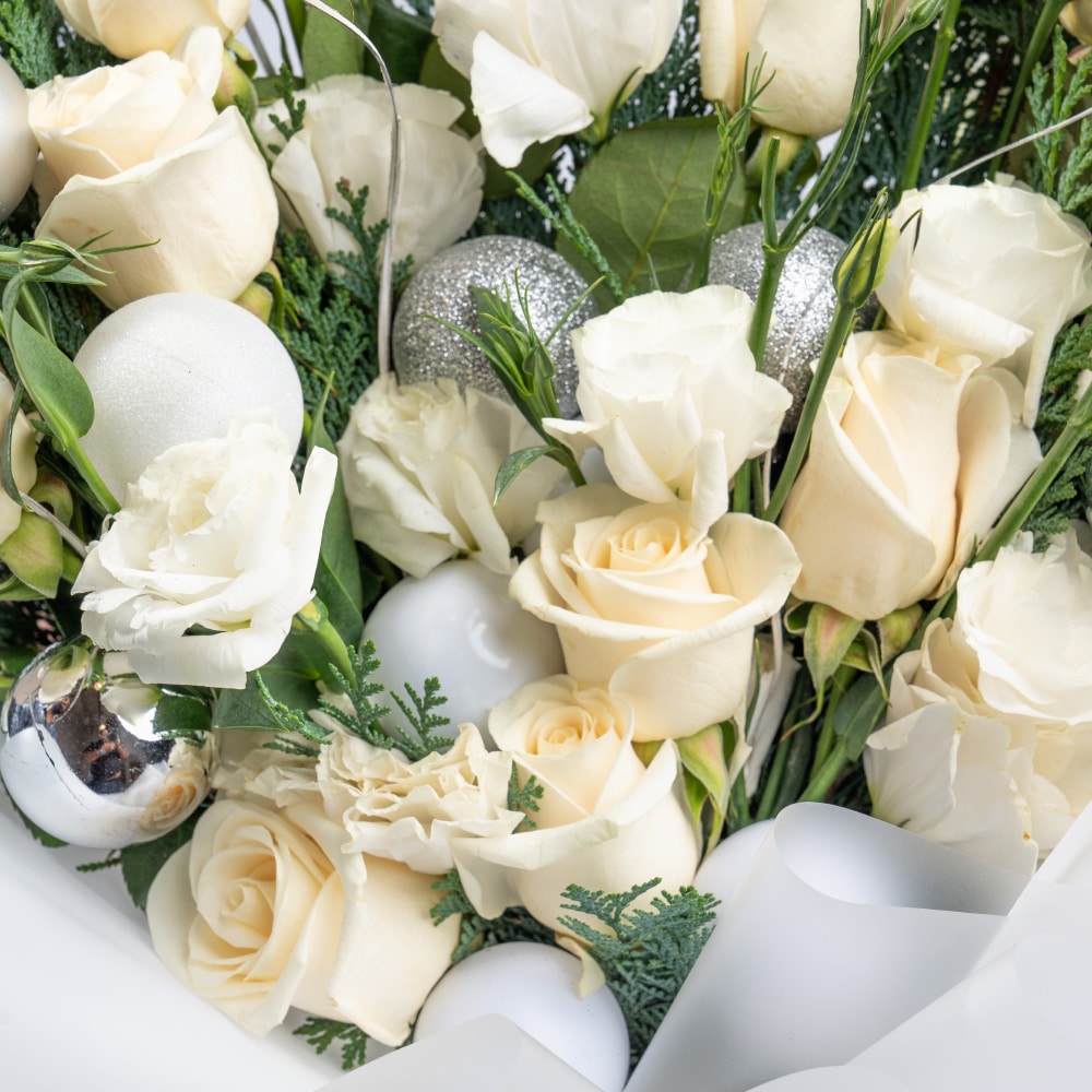 2.3 Sparkling Christmas Bouquet with White Touches