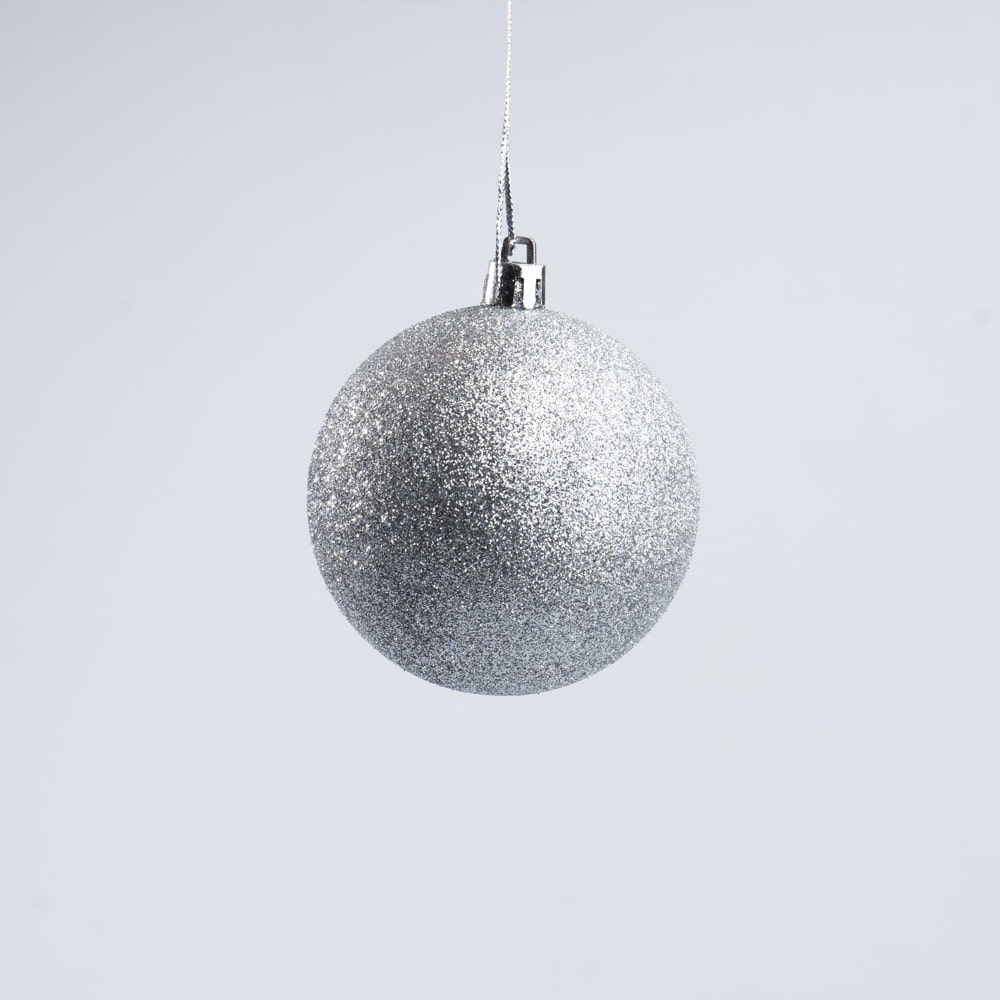 DSC00648 Luxury Sliver Christmas Decoration Hanging Balls Mix - 24 pcs