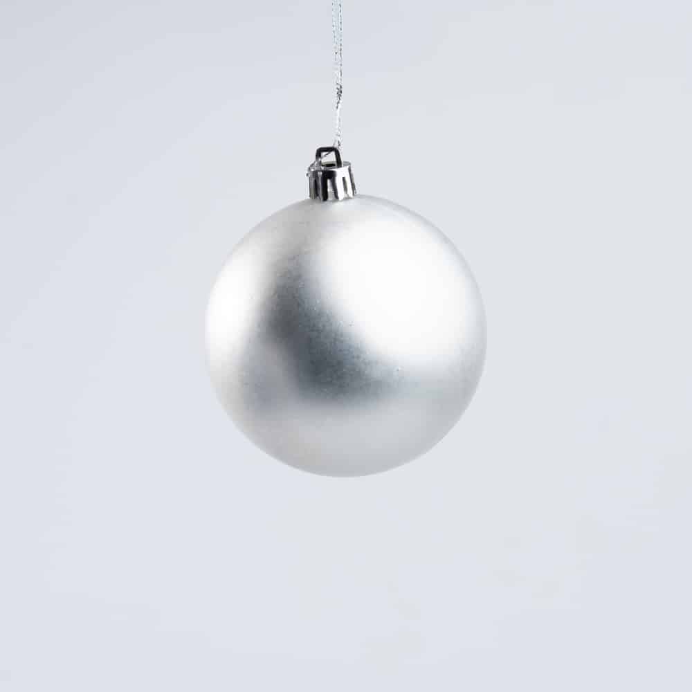 DSC00650 Luxury Sliver Christmas Decoration Hanging Balls Mix - 24 pcs