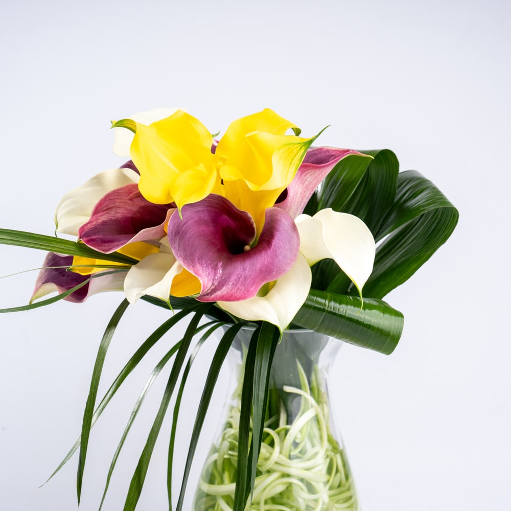 DSC07105-2 Modern Greenery Mix - Aspidistra Leaves & Calla Lily