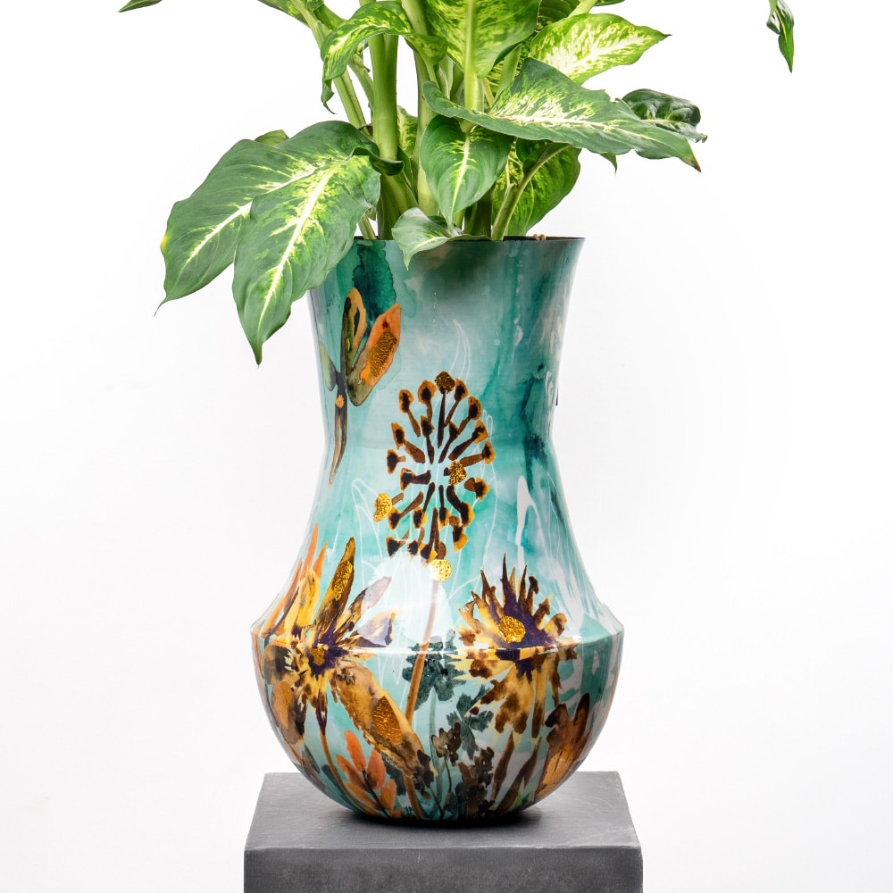 11.2 Dieffenbachia in Metal Pot - 85 cm Height