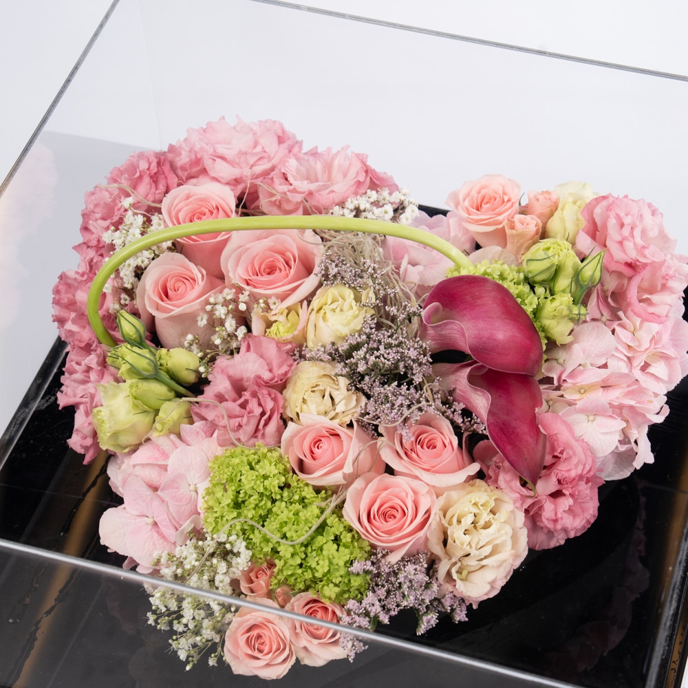 DSC04485 Pure Serenity: Snow Ball & Gypsophila in an Elegant Floral Box