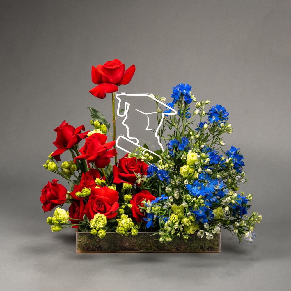 6 Elegant Embrace – Red Rose & Eustoma