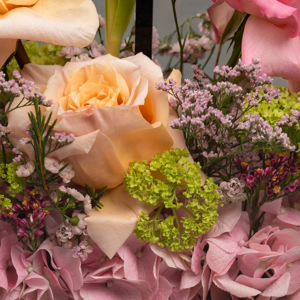 8.3 Eternal Blush Bouquet – Pink Rose, Tulip, Hydrangea & Limonium Floral Elegance