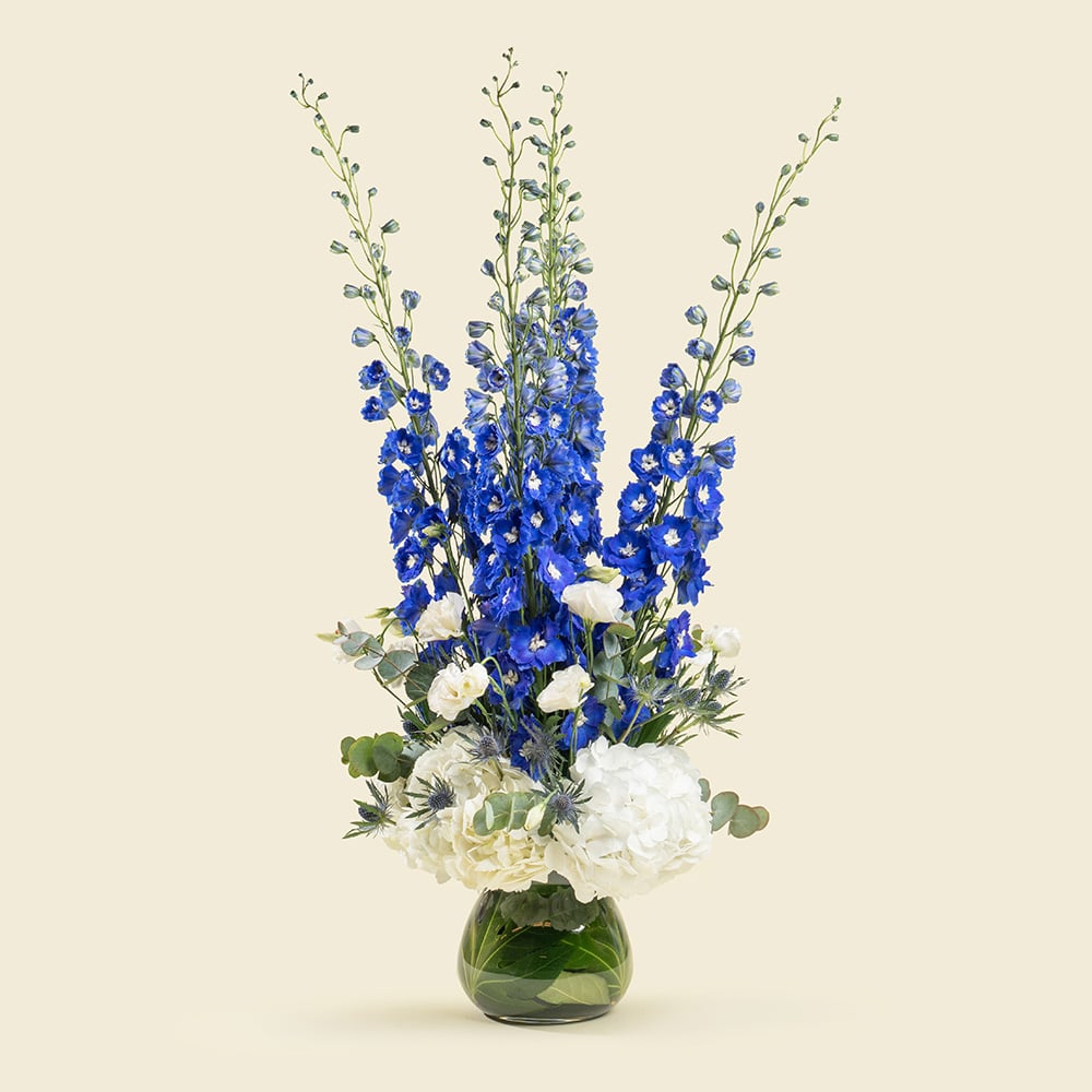 3 Delphinium, Hydrangea, Eryngium, Limonium, Eustoma, Luxury Bouquet, Wedding Flowers, Event Décor, Premium Floral Arrangement