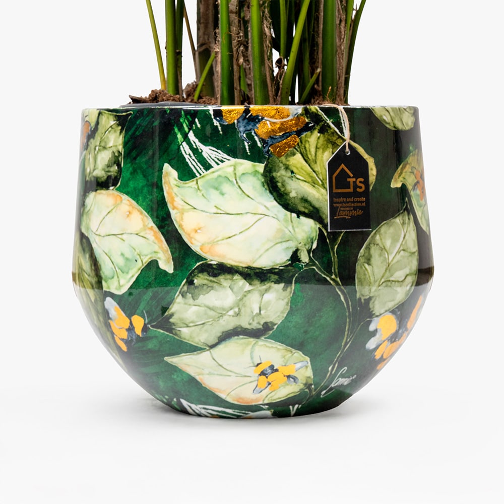 40.4 Howea Plant in Metal Green Pot – 160cm
