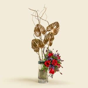 Fresh Anthurium with Roses Bouquet