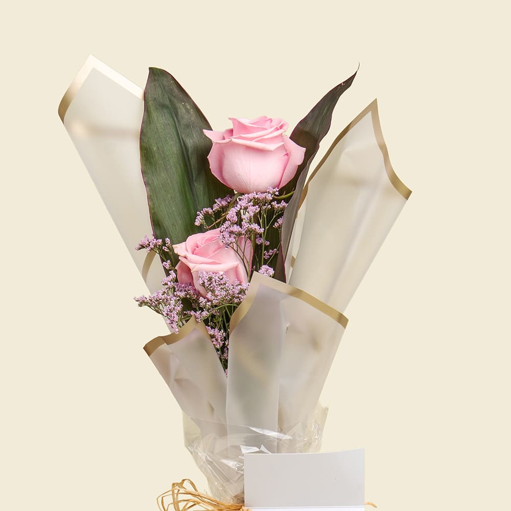 20.2-Light Pink Roses Bouquet with Greeting Card Light Pink Roses Bouquet with Greeting Card