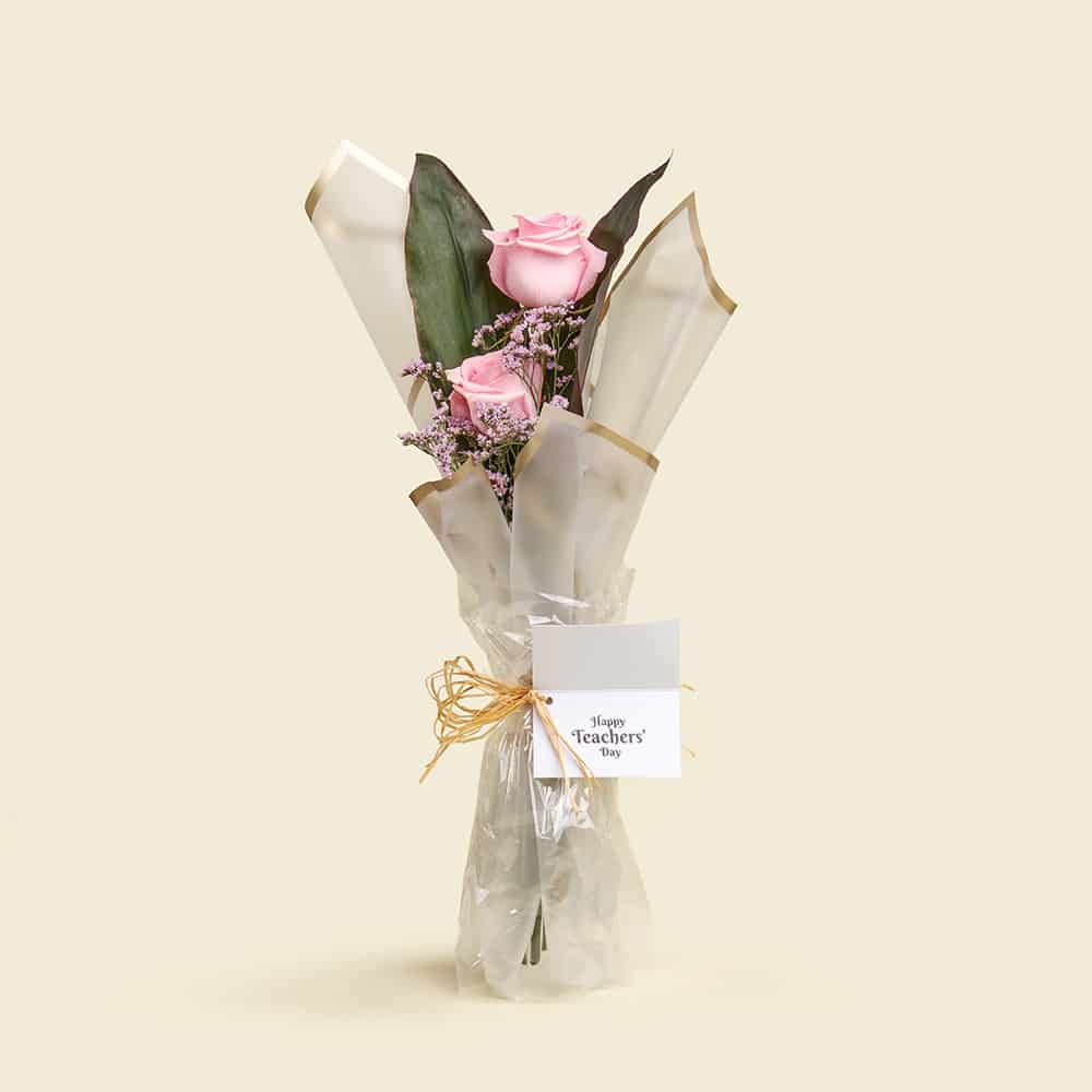 20-Light Pink Roses Bouquet with Greeting Card Light Pink Roses Bouquet with Greeting Card