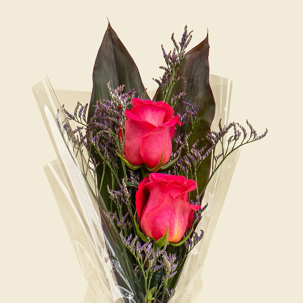 23.2 Dark Pink Roses with Limonium & Teacher’s Day Greeting Card