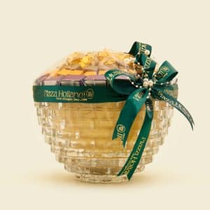 Modern Chocolate Bowl in Brick-Pattern Glass Container