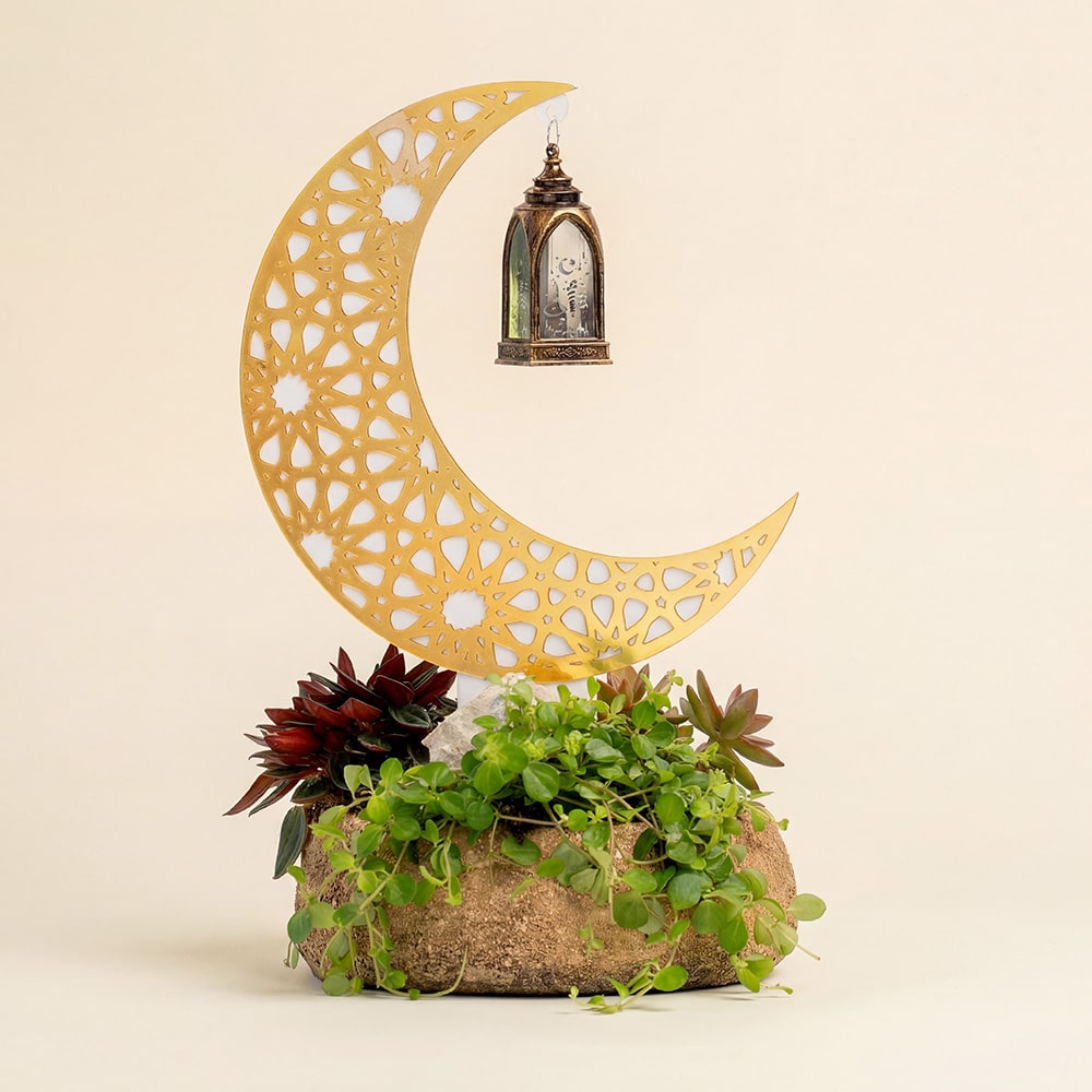 4 Elegant Ramadan Decorative Succulent Planter