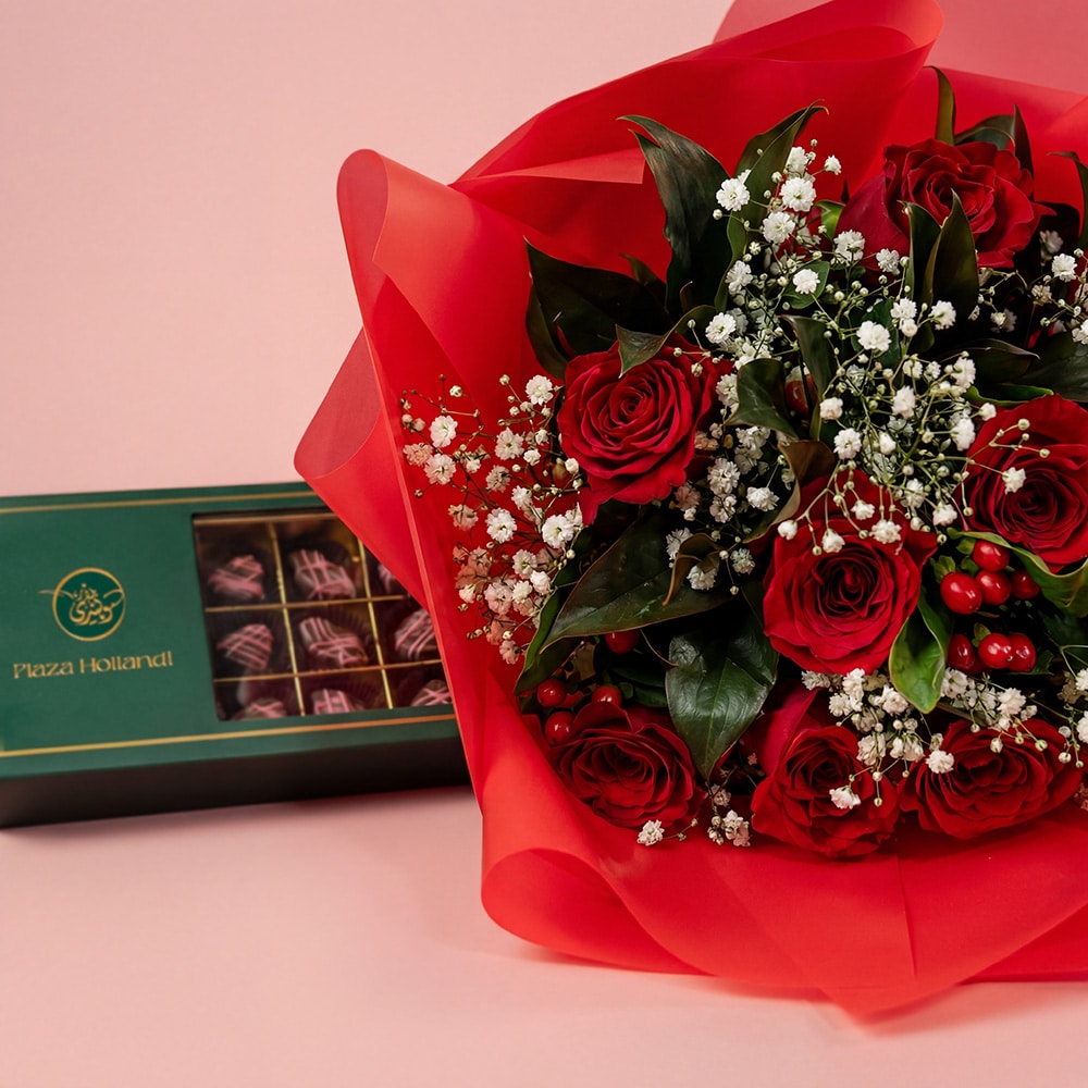 48.2-1.jpg Romantic Roses & Chocolate Arrangement
