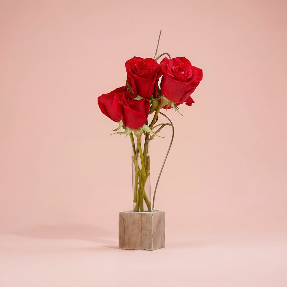 6-1-1.jpg Wood Base Arrangement with Red Roses